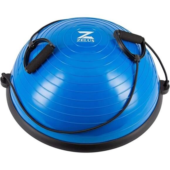 ZELUS Balance Ball Trainer with Resistance Bands and Foot Pump, Inflatable Yoga - Picture 7 of 7